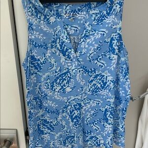 Lilly Pulitzer Blue and White Patterned Top